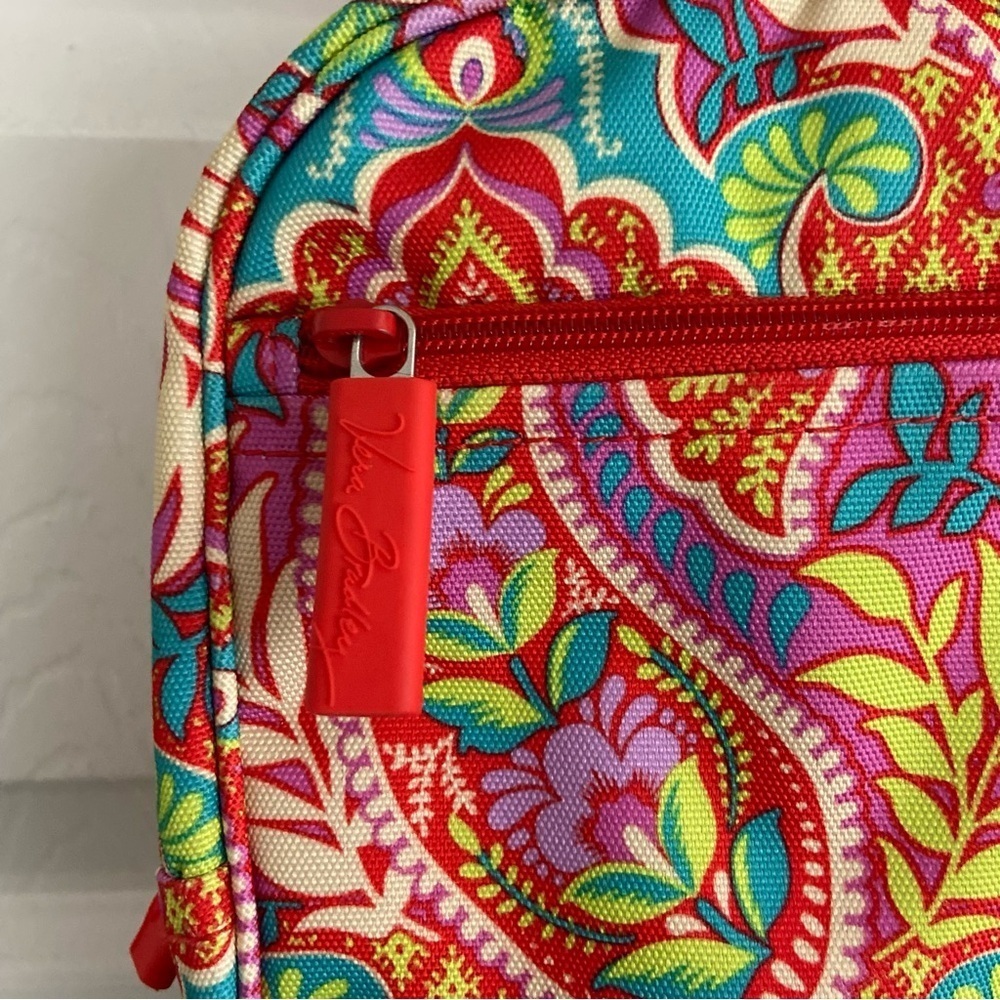 Vera Bradley Light Up Travel Organizer Bag Pink Paisley Floral Mesh Pockets - Picture 4 of 14